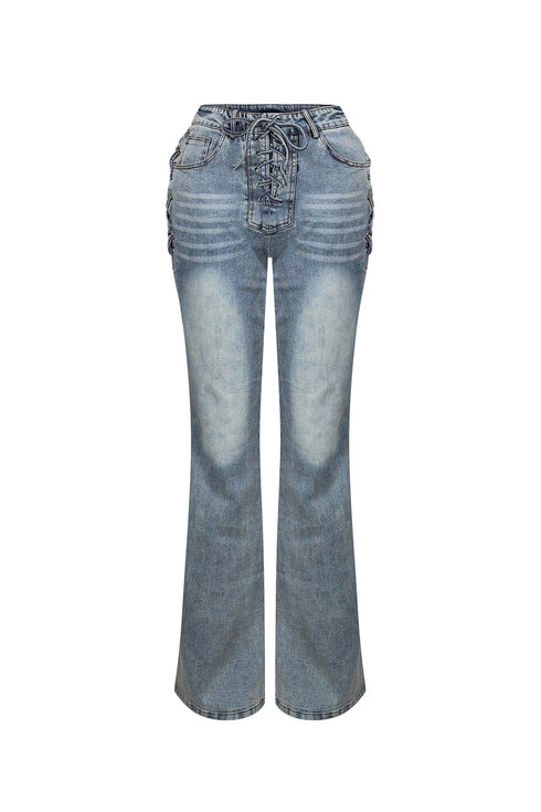 Stering Denim Lace Up Jeans