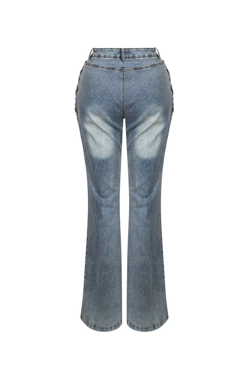 Stering Denim Lace Up Jeans