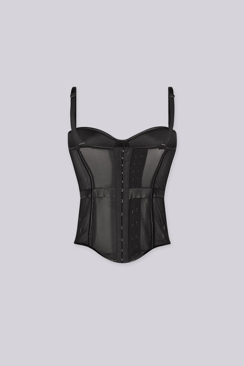 Viera Sheer Mesh Corset Top