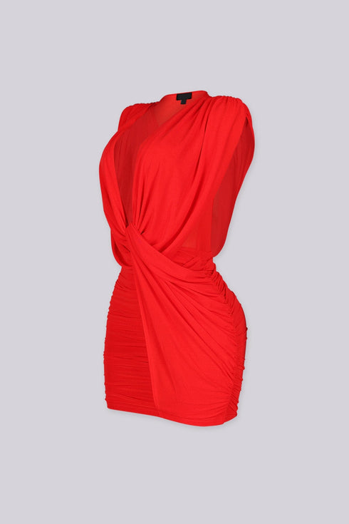 Merlot Deep Rouge Midi Dress