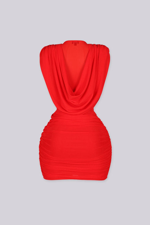 Merlot Deep Rouge Midi Dress