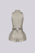 Iron Leather Halter Top & Shorts SET
