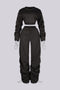 Slow Down Ruched Top & Cargo Jogger SET