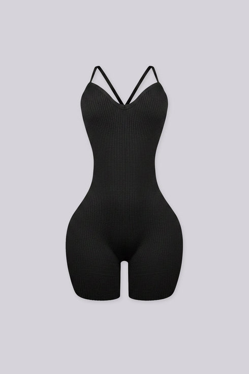 Maude Ribbed Knit Romper