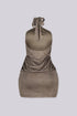 Venezia Crease Halter Mini Dress