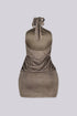 Venezia Crease Halter Mini Dress