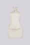 Venezia Crease Halter Mini Dress