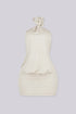 Venezia Crease Halter Mini Dress