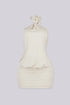 Venezia Crease Halter Mini Dress