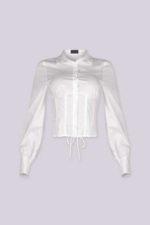 Arwen Poplin Corset Line Blouse