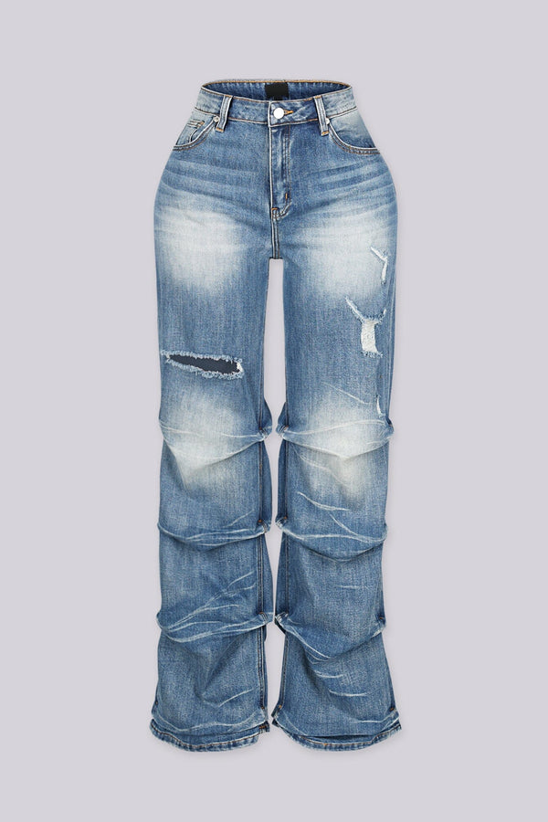 Xena Crunch Stacked Denim Jeans