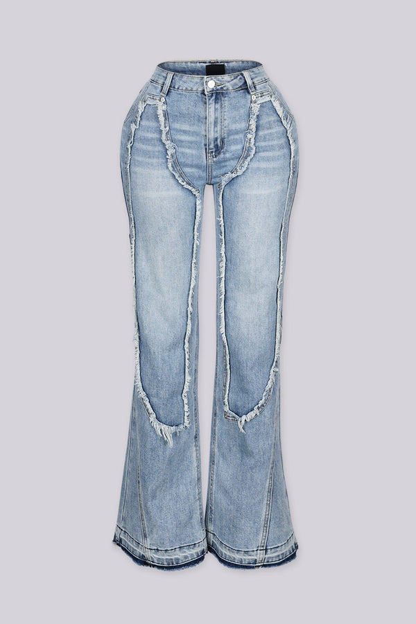 All I Do Frayed Seam Jeans