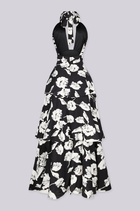 Vela Floral Tiered Maxi Dress