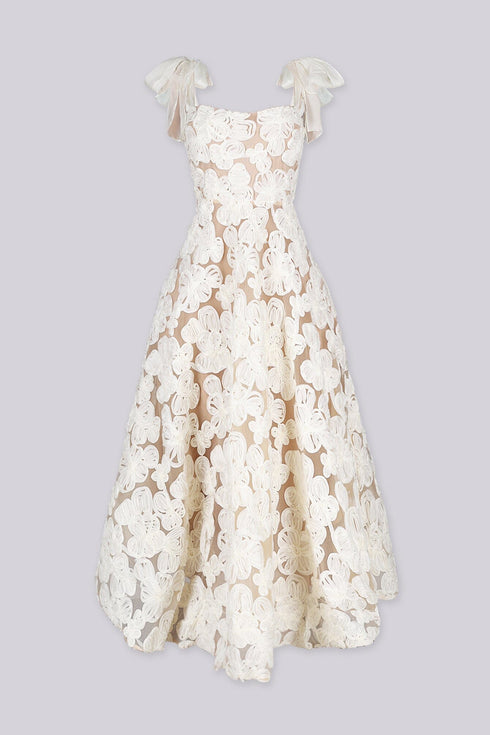 Elysia Floral Sheer Midi Dress