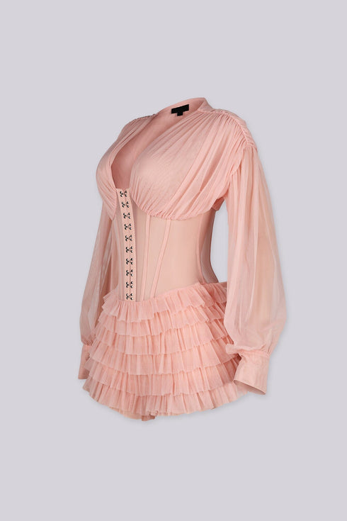 Valeria Corset Tulle Mini Dress