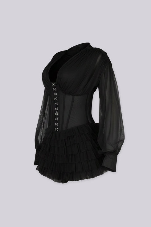 Valeria Corset Tulle Mini Dress