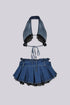 Pop Dat Denim Bra Top & Skirt SET