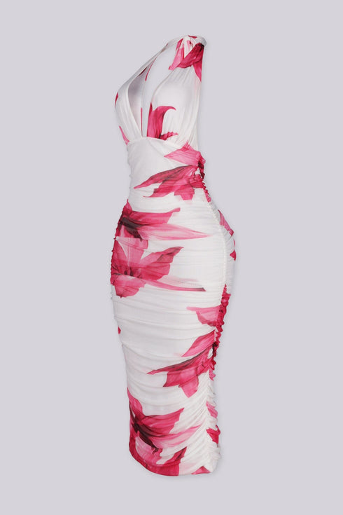 Stole the Show Halter Midi Dress