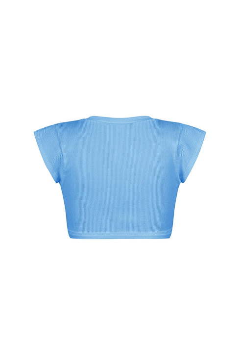 Karina Ribbed Tie Crop Top