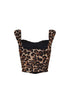 Catelyn Mesh Leopard Corset Bustier Top
