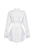 Euphie Lace Up Poplin Shirts Mini Dress