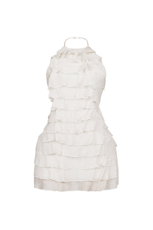 Corinn Ruffle Halter Neck Mini Dress