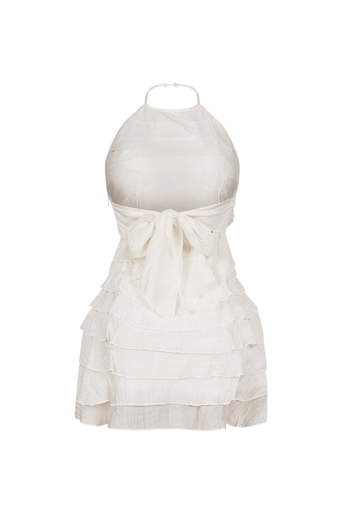 Corinn Ruffle Halter Neck Mini Dress