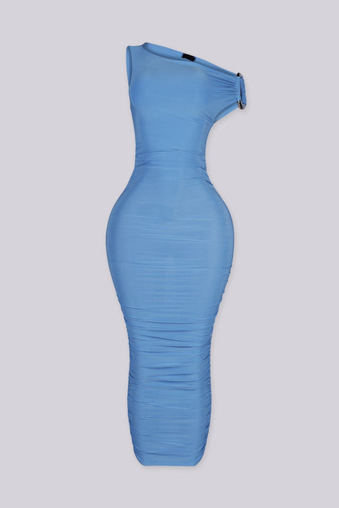 Orbit Ring Draped Midi Dress