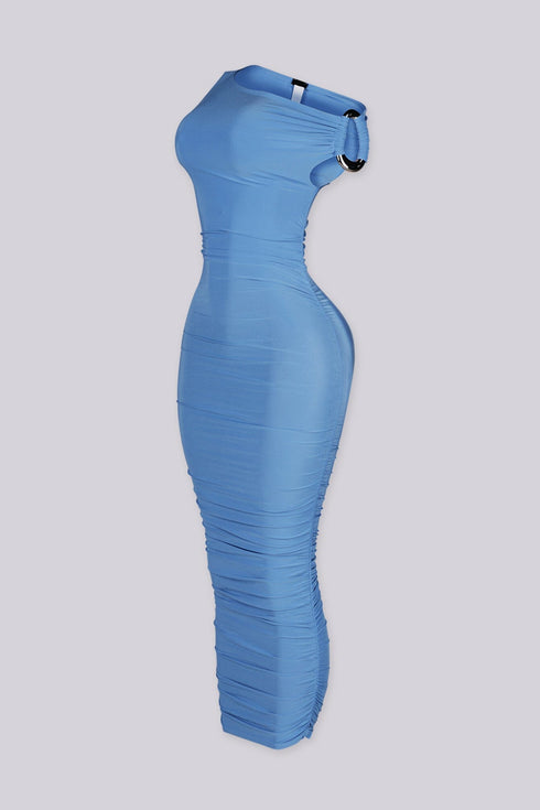 Orbit Ring Draped Midi Dress