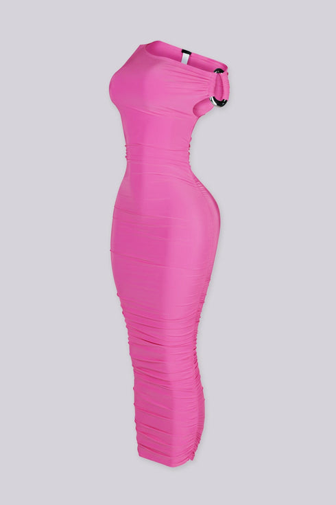 Orbit Ring Draped Midi Dress