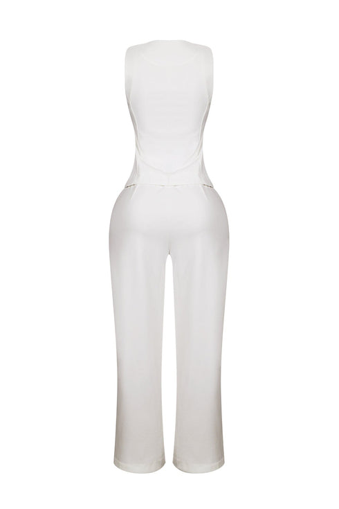 Teresita Button Up Vest Top & Pants SET