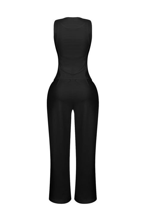 Teresita Button Up Vest Top & Pants SET