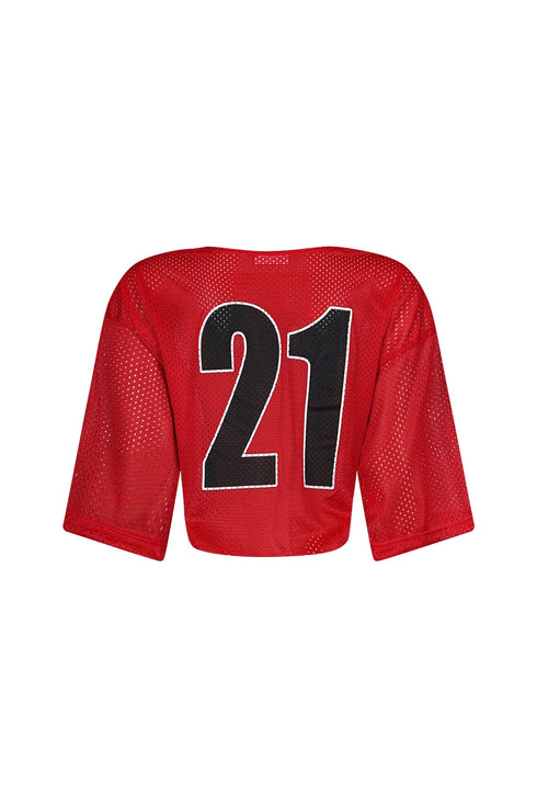 Beryl New York Lace V-Neck Jersey Top