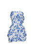 Teresita Print Floral Tube Ruffle Mini Dress