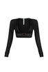 Jayce Contour Clasp Long Sleeve Top