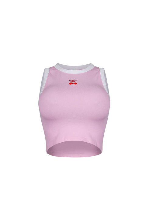 Lois Cherry Graphic Crop Top