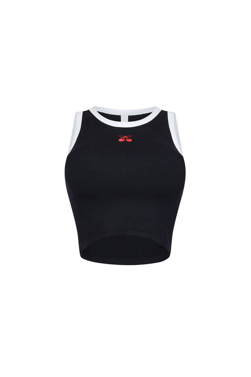 Lois Cherry Graphic Crop Top