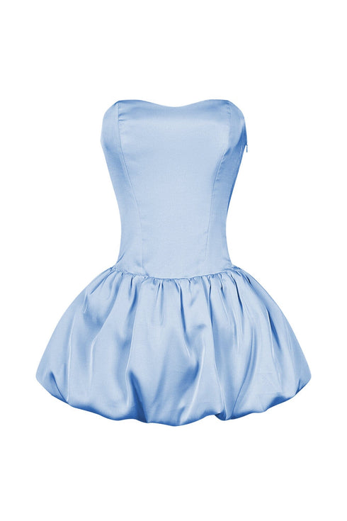 Bre Tube Satin Balloon Mini Dress