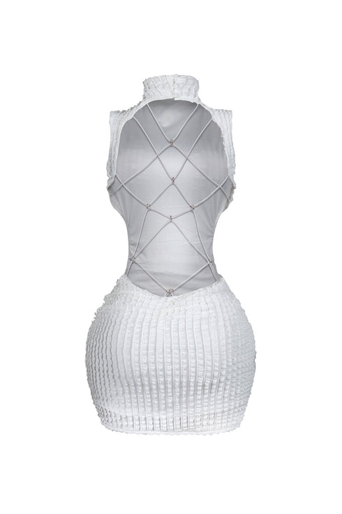 Mariko Open Back Butterfly Mini Dress