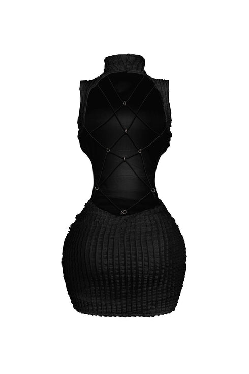 Mariko Open Back Butterfly Mini Dress