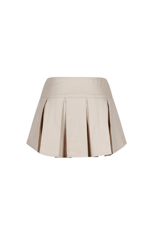 Mika Lace Up Pleated Mini Skirt