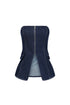 Meems Dusk Denim Zip up Tube Top