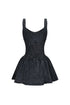 Lilith Mineral Washed Ribbed Cotton Corset Dress