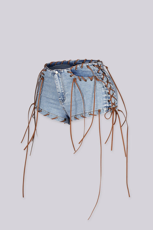 Canyon Tie Denim Shorts