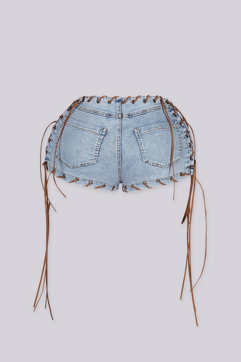 Canyon Tie Denim Shorts