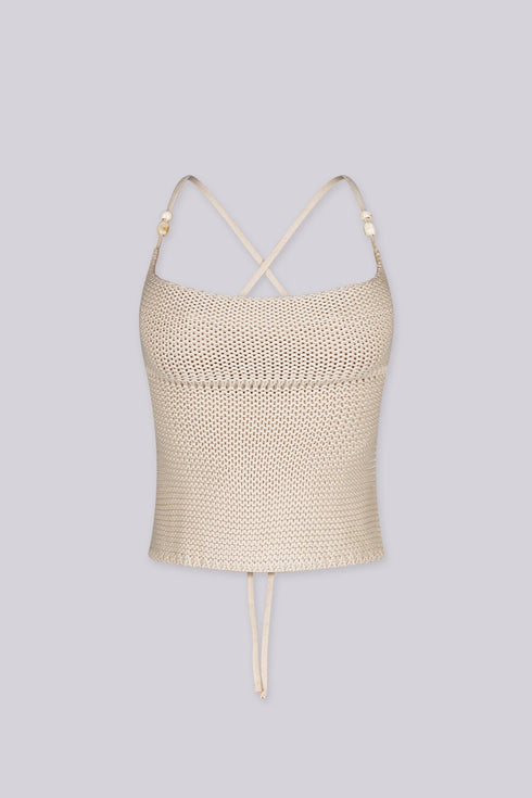 Zaria Minimal Knit Halter Top