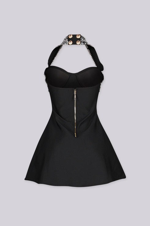 Lumiere Noir Halter Mini Dress