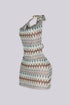 Mocha Mirage Halter Mini Dress