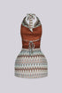 Mocha Mirage Halter Mini Dress