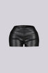 Onyx Curve Faux Leather Shorts